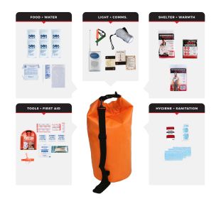 2 Person Necessity Survival Kit (Option: Dry Bag)