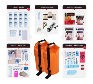 4 Person Comfort Survival Kit (Option: Dry Bag)