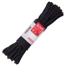 5mm Nylon Braided 50 Foot Rope (Color: Black)