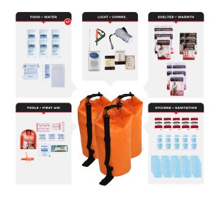 6 Person Necessity Survival Kit (Option: Dry Bag)