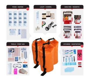 6 Person Comfort Survival Kit (Option: Dry Bag)