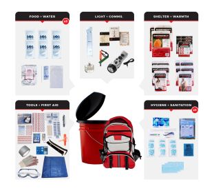 Bucket Survival Kit (Option: 5 People)