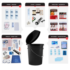 Bucket Survival Kit (Option: 2 People)