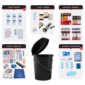 Bucket Survival Kit (Option: 4 People)