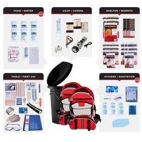Bucket Survival Kit (Option: 10 People)