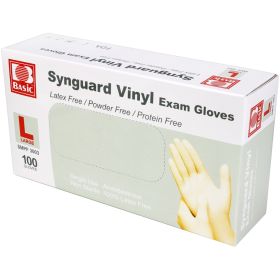 Powder Free Vinyl Exam Gloves 100/Bx (Option: Large)